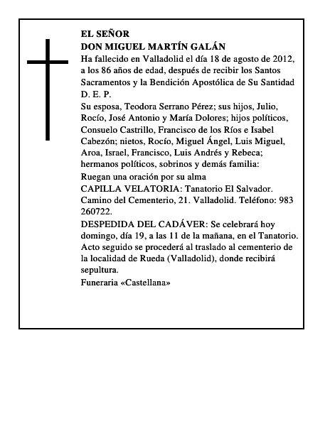 Don Miguel Martín Galán