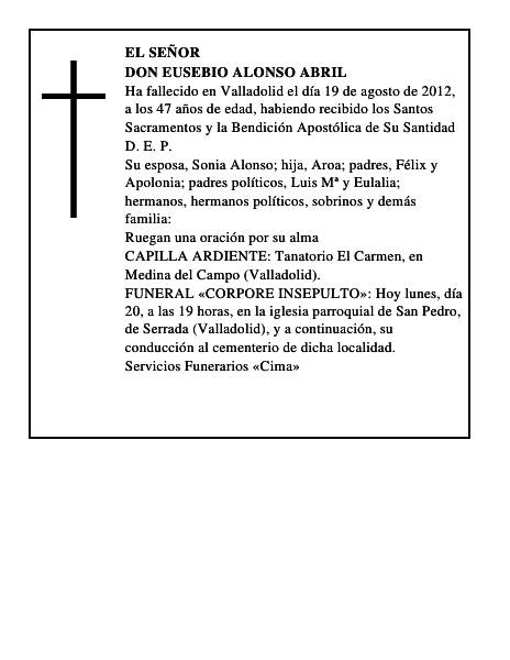 Don Eusebio Alonso Abril