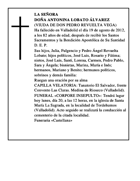 Doña Antonina Lobato Álvarez