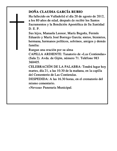 Doña Claudia García Rubio