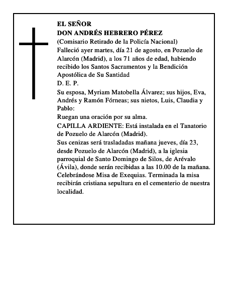 Don Andrés Hebrero Pérez