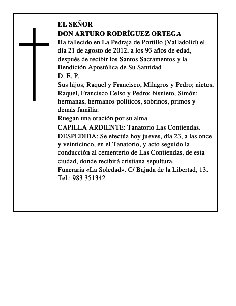 Don Arturo Rodríguez Ortega