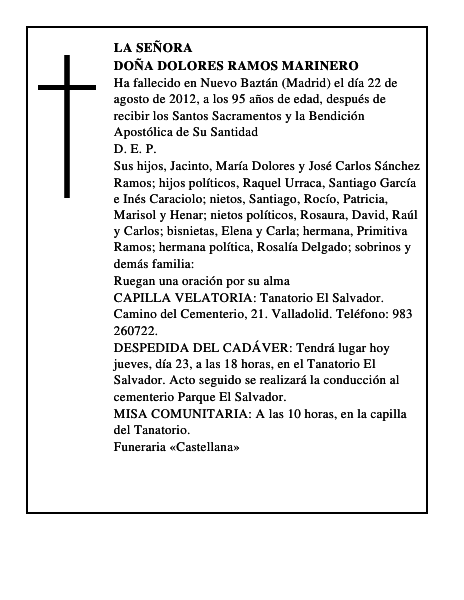 Doña Dolores Ramos Marinero