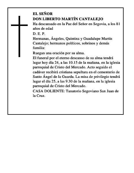 Don Liberto Martín Cantalejo