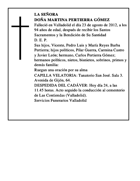 Doña Martina Pertierra Gómez