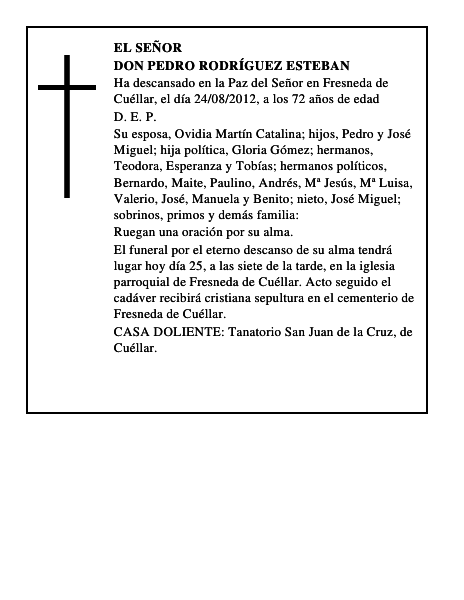 Don Pedro Rodríguez Esteban