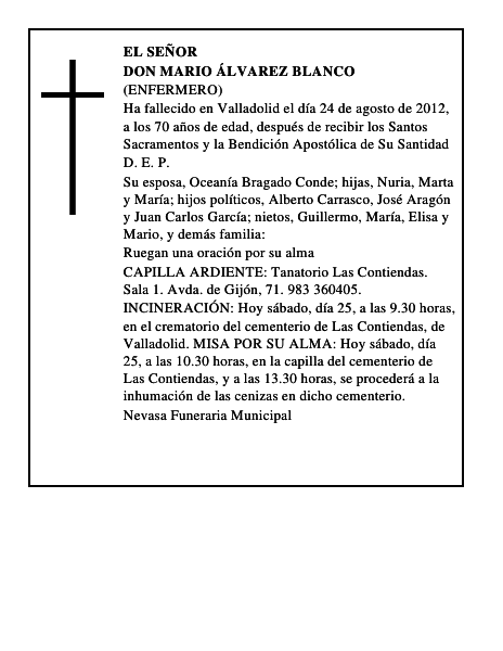 Don Mario Álvarez Blanco