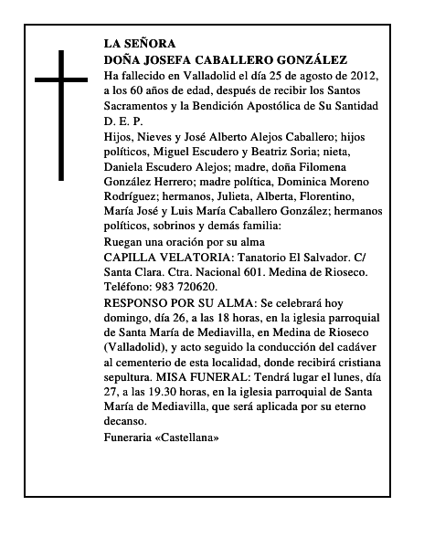 Doña Josefa Caballero González