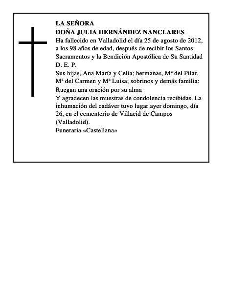 Doña Julia Hernández Nanclares