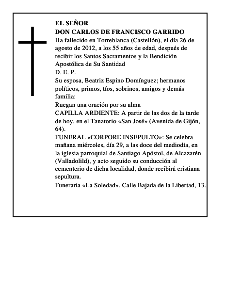 Don Carlos de Francisco Garrido