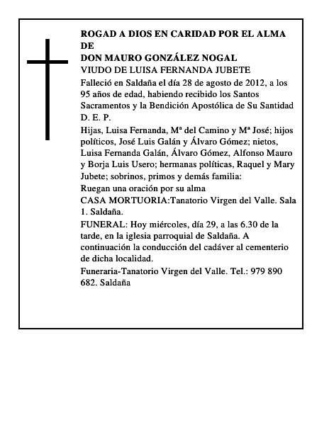 Don Mauro González Nogal