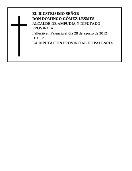 Don Domingo Gómez Lesmes