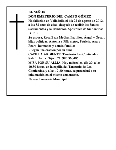Don Emeterio del Campo Gómez