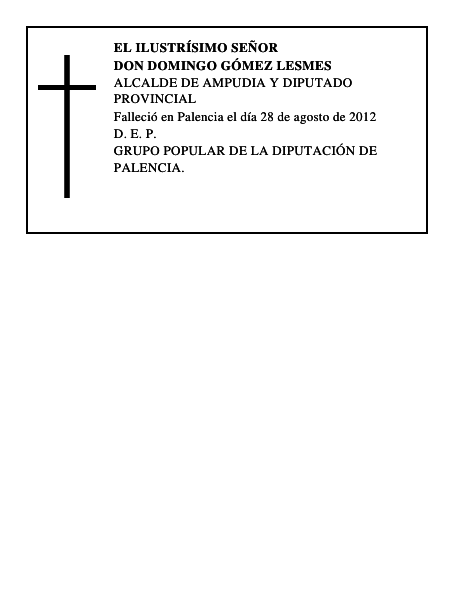 Don Domingo Gómez Lesmes
