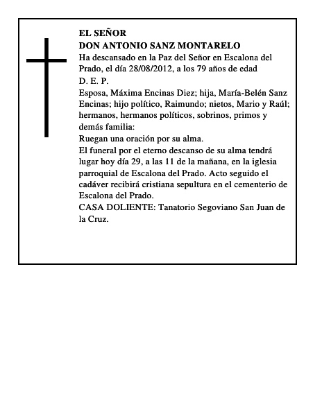 Don Antonio Sanz Montarelo