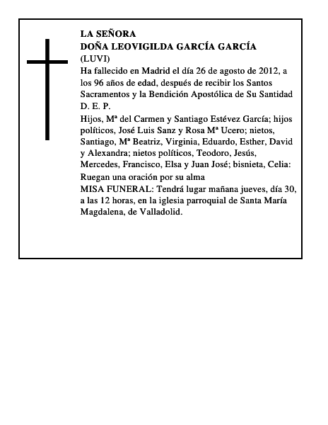 Doña Leovigilda García García