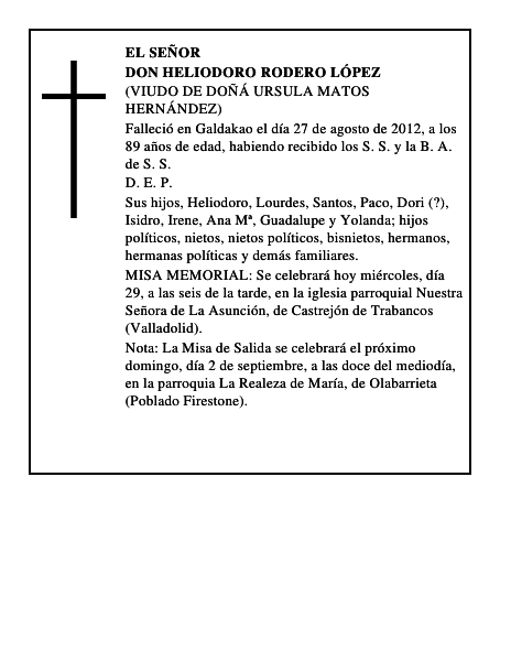 Don Heliodoro Rodero López