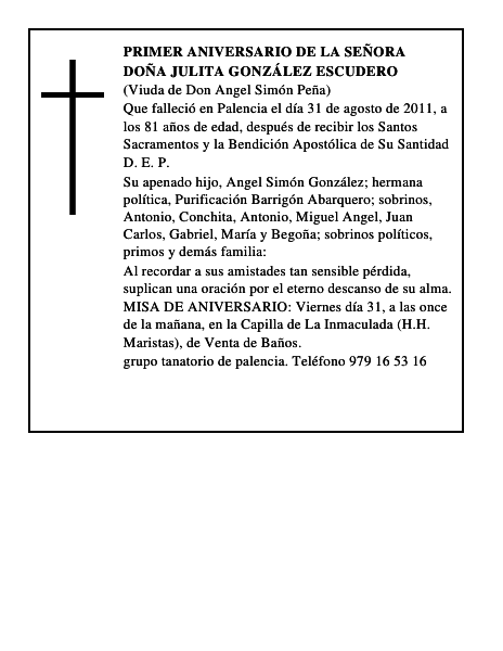 Doña Julita González Escudero