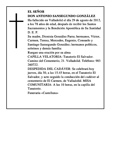 Don Antonio Sansegundo González