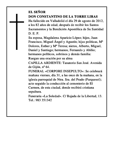 Don Constantino de la Torre Liras