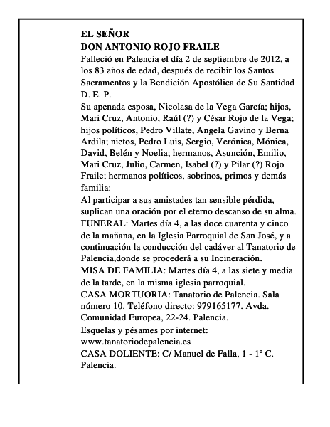 Don Antonio Rojo Fraile