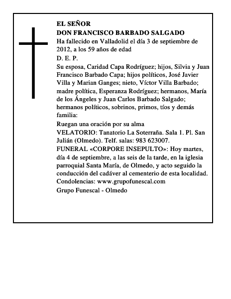 Don Francisco Barbado Salgado