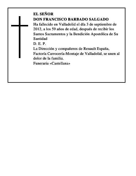 Don Francisco Barbado Salgado