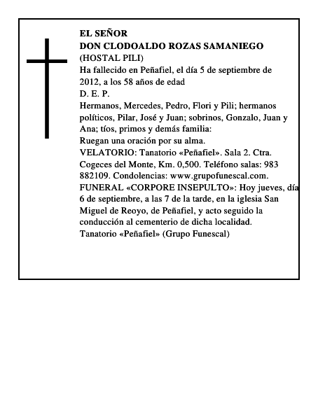 Don Clodoaldo Rozas Samaniego