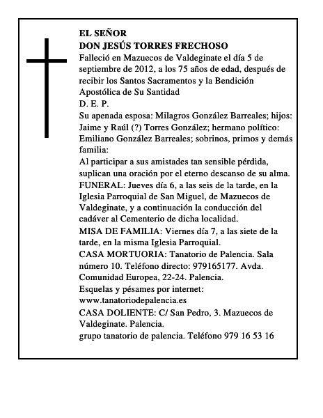 Don Jesús Torres Frechoso