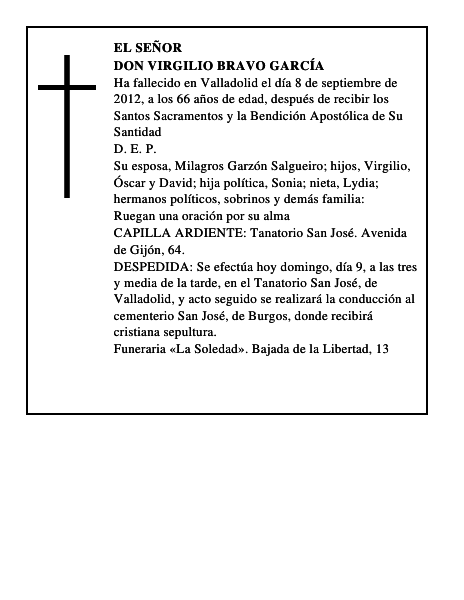 Don Virgilio Bravo García