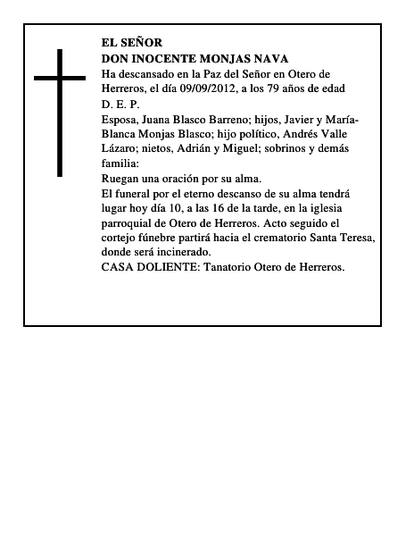 Don Inocente Monjas Nava