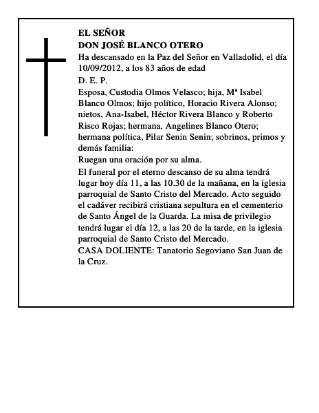 Don José Blanco Otero
