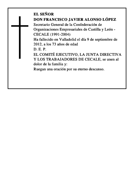 Don Francisco Javier Alonso López