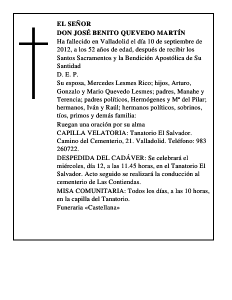 Don José Benito Quevedo Martín