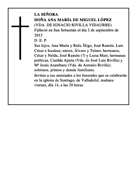 Doña Ana María de Miguel López