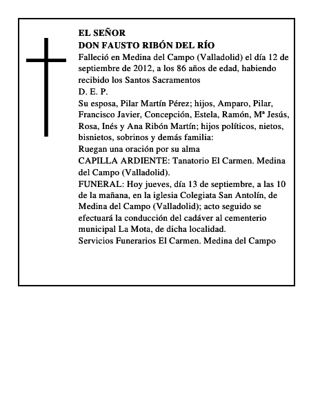 Don Fausto Ribón del Río