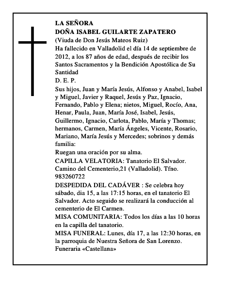 Doña Isabel Guilarte Zapatero