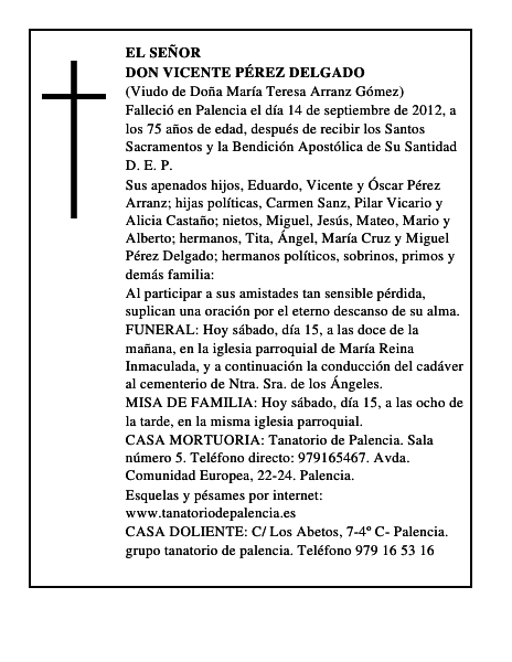 Don Vicente Pérez Delgado