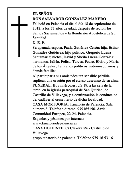 Don Salvador González Mañero