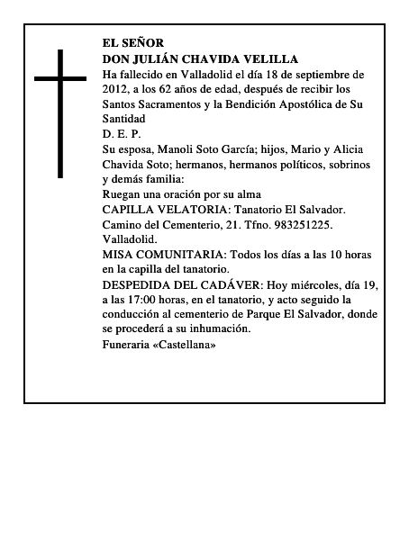 Don Julián Chavida Velilla