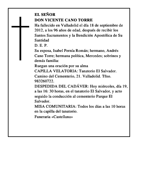 Don Vicente Cano Torre