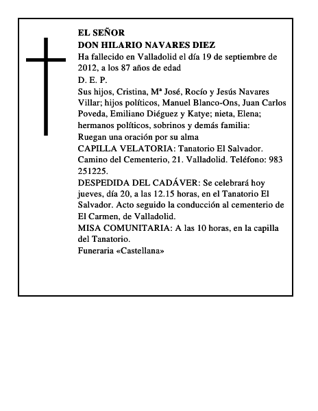 Don Hilario Navares Diez