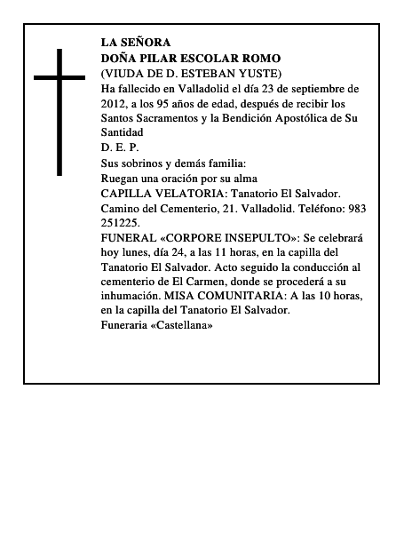 Doña Pilar Escolar Romo