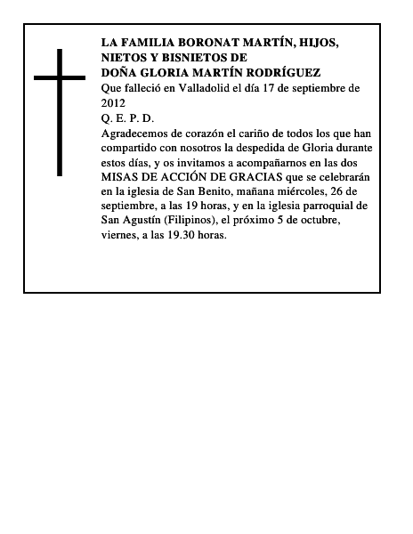 Doña Gloria Martín Rodríguez