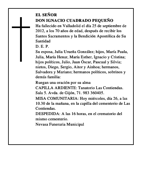 Don Ignacio Cuadrado Pequeño