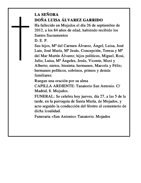 Doña Luisa Álvarez Garrido