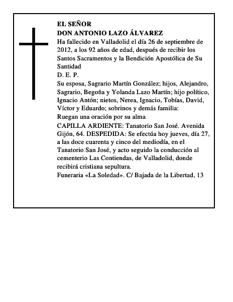 Don Antonio Lazo Álvarez