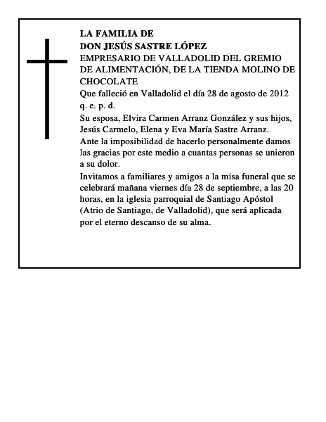 Don Jesús Sastre López