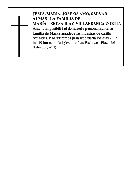 María Teresa Diaz-Villafranca Zorita