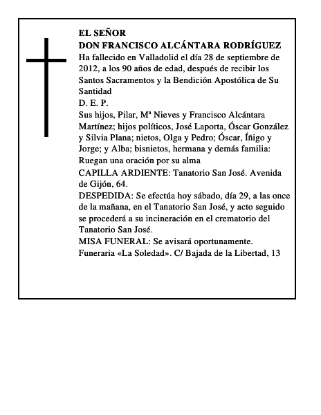 Don Francisco Alcántara Rodríguez